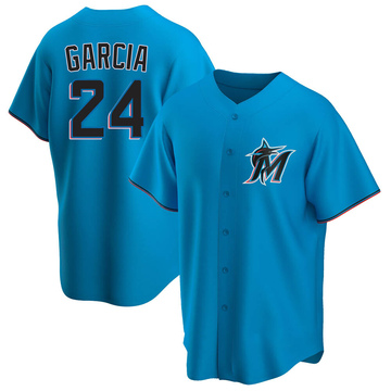 Miami Marlins Garcia #5 Game Used Blue Jersey 44 DP21993