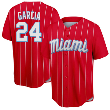 Miami Marlins Garcia #5 Game Used Blue Jersey 44 DP21993