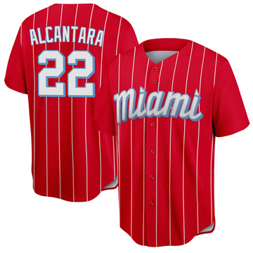 Nike Youth Miami Marlins Sandy Alcántara #22 White Home Cool Base Jersey